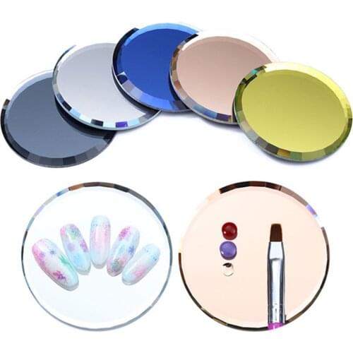 Mirror Glass False Nail Tips Display Board Color Palette Practice Showing Shelf Nail Art Manicure Tools UV Gel Polish