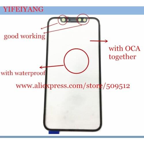 1pcs/10pcs/20pcs/lot Top Quality Outer Glass with OCA For iphone X /10 Front lens Glass lcd screen repair part + Free tracking