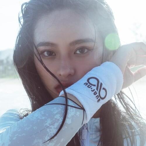 Nu-June 2PCS Cotton Unisex Sport Sweatband Wristband Wrist Protector Running Badminton Basketball Brace Terry Cloth Sweat Band