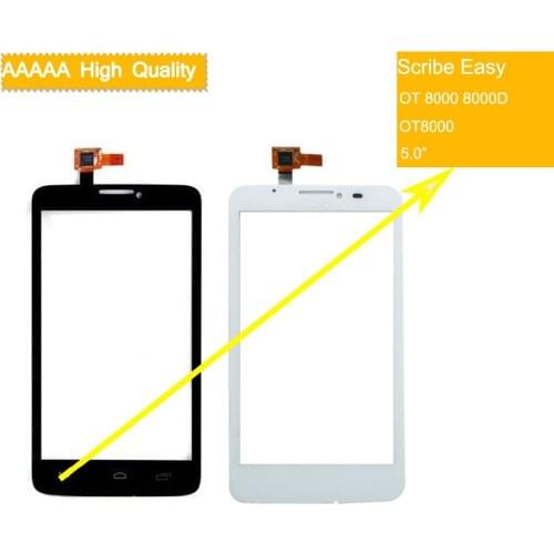 10Pcs/lot For Alcatel One Touch Scribe Easy OT 8000 8000D OT8000 Touch Screen Touch Panel Sensor Digitizer Glass Touchscreen