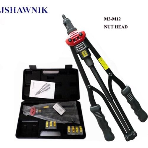 17" M3-M12/10#-3/8 BT604 automatically exit Hand Riveter Rivet Nut Gun Riveting Tools With plastic box