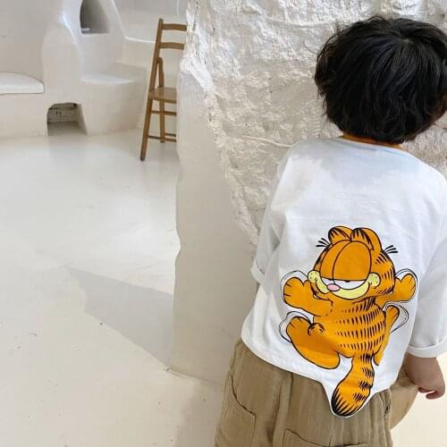 2021 Childrens T-shirt Spring Style Boys Cartoon Long-sleeved Bottoming T Shirt 2 3 4 5 6 7 Years Old Baby Cotton Top Pullover