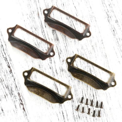 5pcs 69*30mm Label Tag Pull Frame Handle File Name Card Holder For Furniture Cabinet Drawer