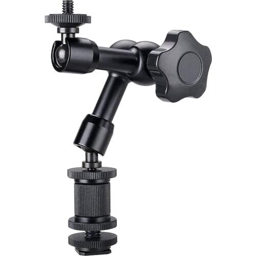 7inch Magic Arm, with Hot Shoe Mount 1/4inch Tripod Screw for DSLR Camera Rig/LCD/DV Monitor/LED Lights