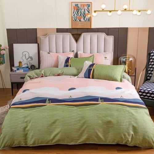 Abstract Landscape Pattern Bedding Set ,200x220 Duvet Cover Pillowcase 3pcs, Extra Large Duvet Cover,140x200 Quilt Cover Set