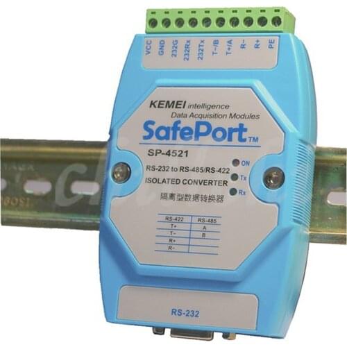 Active isolation type RS232 to RS422 RS485 converter lightning protection industry RS232 serial port conversion module