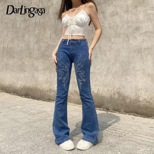 Женские джинсы клеш Darlingaga China At AliExpress