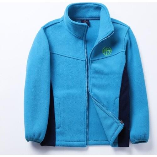 Kids clothing sweater boys plus fleece thick coat girls polar fleece composite jacket spring autumn new fleece