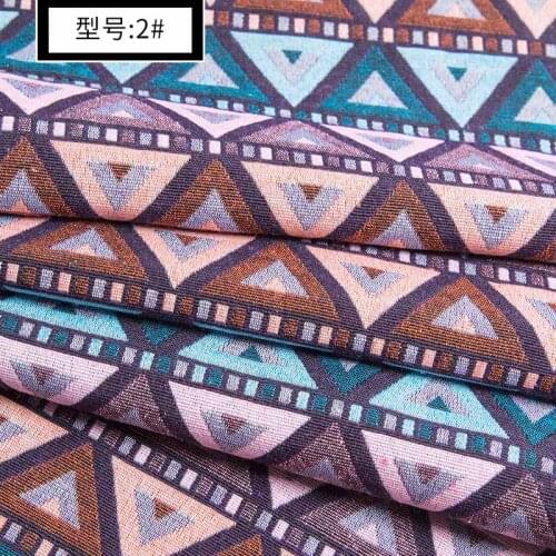 Ethnic Style Cotton Linen Fabric Textile Patchwork Sofa Cover Pillow Hotel Bar Tablecloth Curtain Decorative Crafts Materials