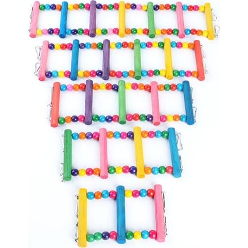 Bird Cage Stand Play Gym Wood Parrot Swing Climbing Ladder Feeder Cup Chew Toys Playground Stands