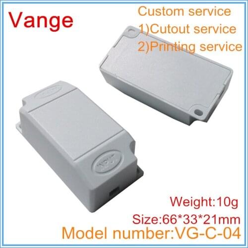 20pcs/lot electronic enclosure project box 66*33*21mm IP54 fireproof PC plastic housing case for led equipment