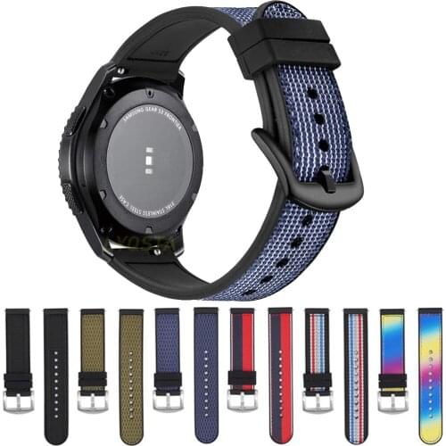 Leather Silicone Watch Strap Bracelet 20mm Waterproof Replace Quick Release Accessories For Samsung Gear S2/Active2 40 44/3 41mm