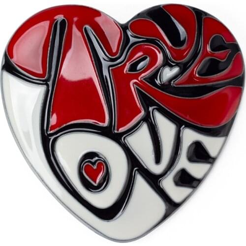 Heart Fashion Alloy Belt Buckle Red