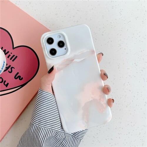 Jade marble pattern soft cover for iphone 12 11 Pro Max XR XS X phone case for iphone 12mini 7 8 Plus soft silicone glossy shell