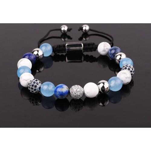 New Design Women Jewelry Beaded CZ Pave Ball Handmade Woven Beads Friendship Bracelet Women