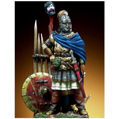 Unassambled 1/32 54mm ancient man warrior stand 54mm Resin figure miniature model kits Unpainted