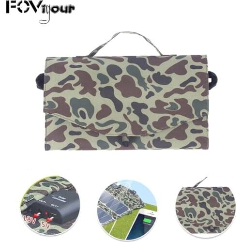 FOVigour 40W Foldable Solar Panel Portable Solar Charger with Dual 5V USB Ports & 18V DC Output for Cell Phone Laptop