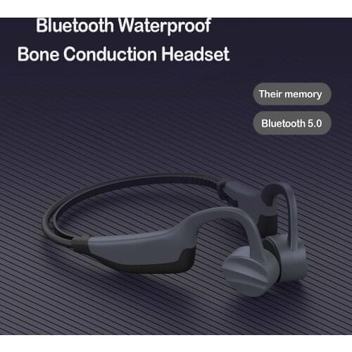 Dedicated IP68 Swimming Waterproof Bone Conduction Bluetooth Headset 10M Dive Sport Wireless Headphone With Mic 16G RAM MP3 Play