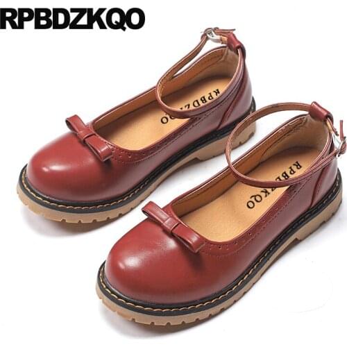 Designer beautiful shallow 2019 ankle strap women flats shoes with little cute bowtie ladies red wine chinese china round toe