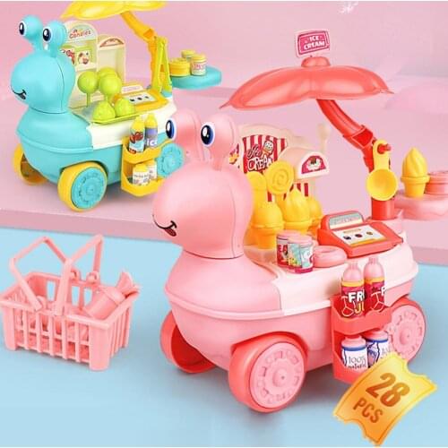 1 Set Vending Machine Lovely Cute Snail Shaped Ice Cream Cart for Kids