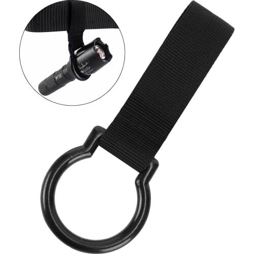 1PC Tactical Slide-On Duty Belt Ring Holder Maglite D Cell Flashlight Holder for Duty Belt Vest Backpack Hunting Hanging Tools
