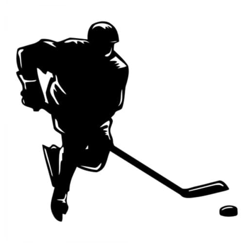 18x16cm hockey Sportman athlete Lover Boy Stickers Car Decal Car Rear Windshield Silhouette StickersCL325