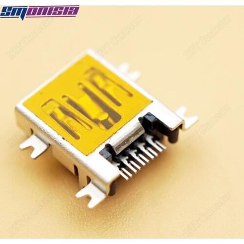 Smonisia 20pcs 2.1mm sink Type Mini USB for Philipe Mini USB Female Connector