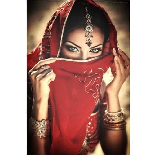 Diamond Painting Indian Beauties Figure Square Diamond Round Diamond Decoration Customizable Wall Art Decoration Frameless Style