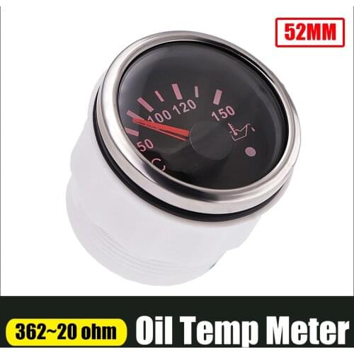 Auto Oil Temp Meter 50-150 Celsius 52mm Car Marine Digital Oil Temperature Gauge With Alarm Red Backlight For Motorcycle Boat