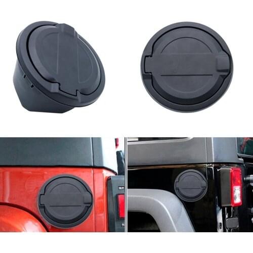 Free shipping Black Fuel Filler Door Cover Gas Tank Cap 2/4 Door For 2018 Jeep Wrangler JL