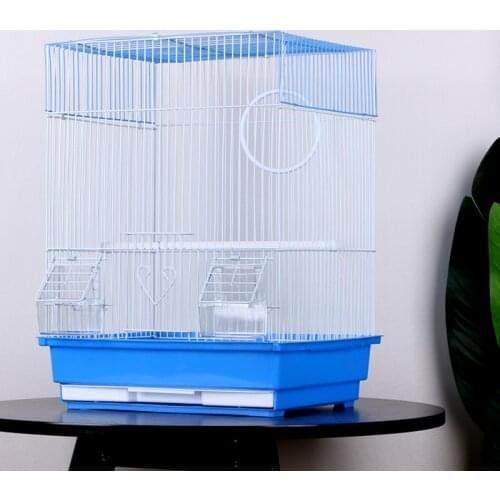 Rectangle Large Stainless Steel Bird Cage Metal Accessoires Breeding Bird Cage Tray Houses Outdoor Jaula Grande Birdhouse DL60NL