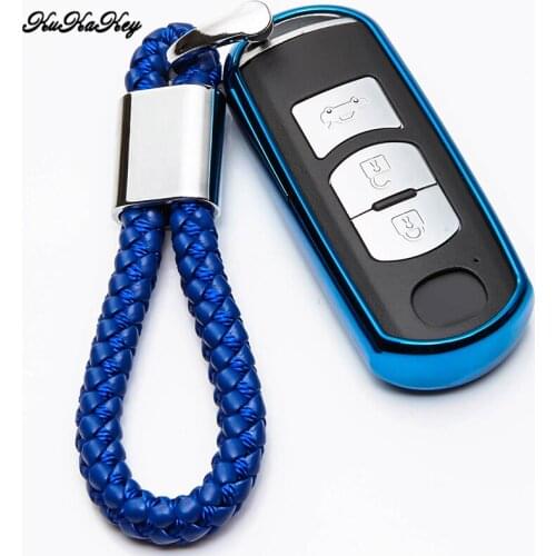 KUKAKEY TPU Key Case Cover For Mazda CX-9 CX-7 CX-5 Atenza 2 3 5 6 RX 8 Axela MX5 CX9 CX7 CX5 2019 Car Keychain Key Shell Holder