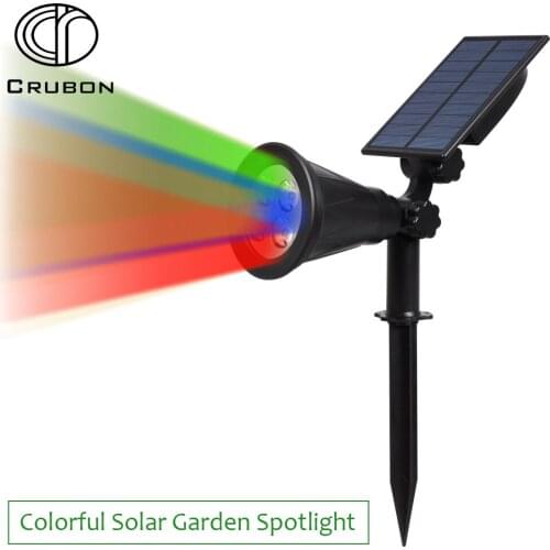 Colorful Garden Spotlight LED Solar Panel Inserted Lawn Wireless Light Garden Villa Outdoor Lamp Waterproof Landscape lights
