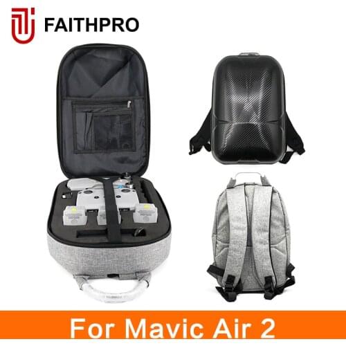 For DJI Mavic Air 2 Hard Shell Backpack Dual Zipper travel portable backpack Waterproof Carrying Bag Drone Accessories