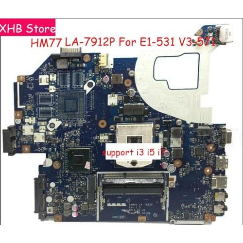 HM77 Q5WVH LA-7912P For Acer E1-531 E1-571G V3-571G V3-571 Laptop motherboard HM77 DDR3 tested