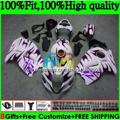 Injection For SUZUKI Purple white Hayabusa GSXR 1300 GSXR-1300 57BS.284 GSXR1300 08 13 14 15 16 2008 2013 2014 2015 2016 Fairing