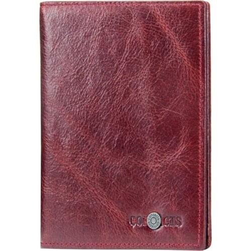 Leather passport bag multi-function couple cowhide document holder