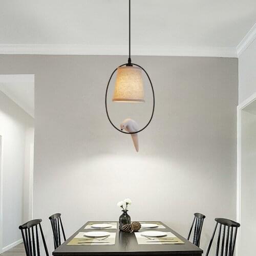 Creative Decoration Restaurant Little Bird Pendantlamp For Home Living Room Bedroom Balcony Lighting Suspension Lamp LED E14