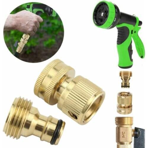 Garden Hose Quick Connect Brass Quick Connector Fitting 3/4 Inch Accessories SCIE999