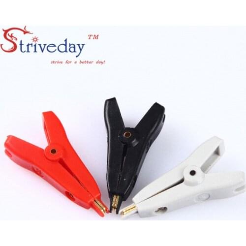 5pcs NEW Plated copper alligator clip test clip LCR positive and negative poles of a low resistance flat folder long 52mm
