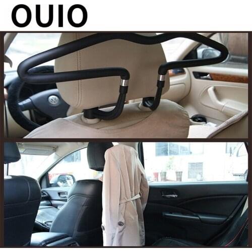 OUIO 1Pcs Car headrest stainless steel hanger coat for Toyota Corolla RAV4 Subaru XV Chevrolet Cruze Aveo sail Saab Dacia Duster