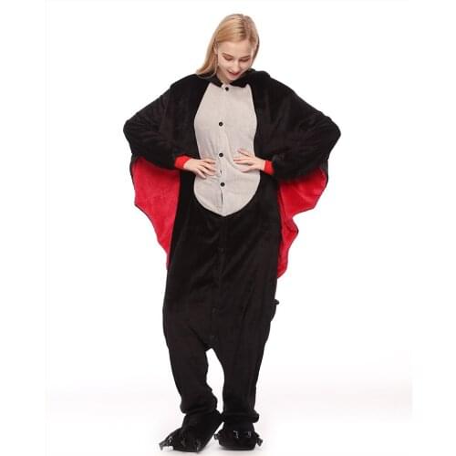 Kigurumi Black Bat onesies Pajamas Sets animal costume Pyjamas Unisex Cartoon Cosplay character pijamas sleepwear