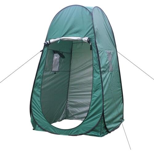Portable Privacy Shower Toilet Camping Pop Up Tent Camouflage Function Outdoor Dressing Tent photography Tent Green & Blue