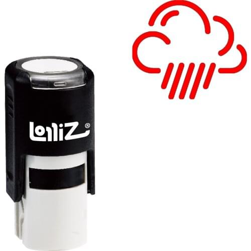 LolliZ Rain Self-Inking Rubber Stamp - Modern Symbol Series