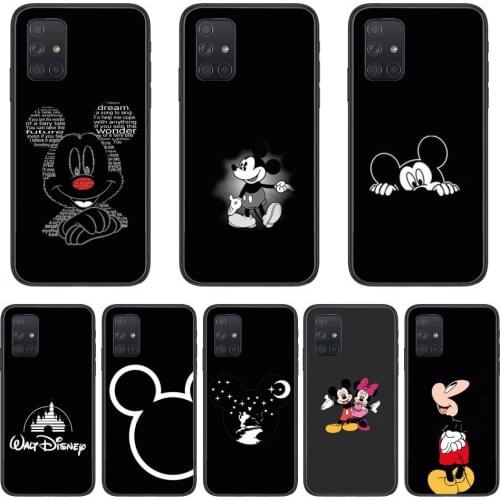 Mickey Phone Case Hull For Samsung Galaxy A 50 51 20 71 70 40 30 10 E 4G 5G S Black Shell Art Cell Cover