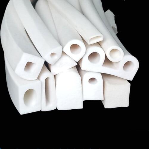 Silicone Rubber Foam D Square Half Round Triangle Sealing Strip Heat Insulation Sponge Bar White