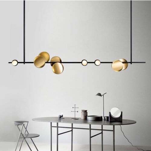 Nordic Art Design Restaurant Chandelier Creative Metal Bar Dining Livingroom Clothe Shop Decoration Suspension Light Fixtures