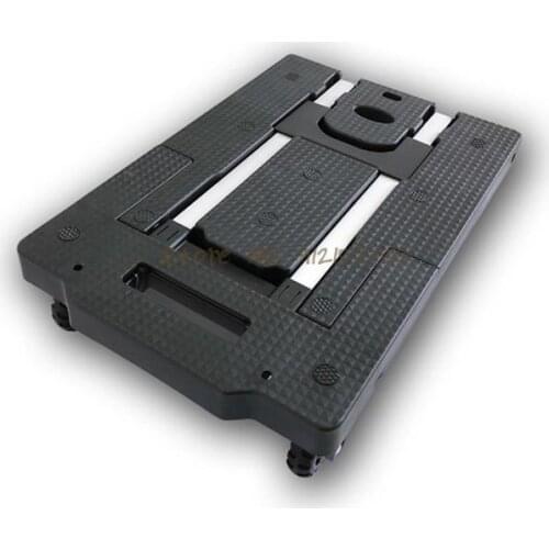 Folding Trolley Cart Portable Shopping Cart Flat 7-wheel Small Trailer Luggage Cart Small Truck Trolley Bearing 150kg