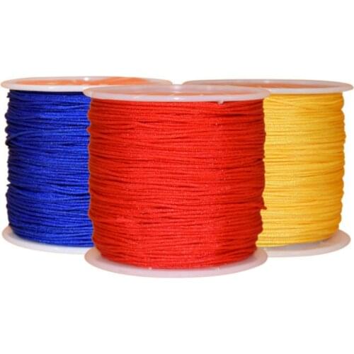 Mix Color 45Yards 0.8MM Chinese Knot Nylon Cord String Braid Strap DIY Necklace Bracelet jewelry Cord For Jewelry Making