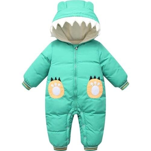 Warm Infant Winter Baby Clothes Thicken Romper Newborn Baby Boy Girl Jumpsuit Hooded Kid Toddler Outerwear Climbing